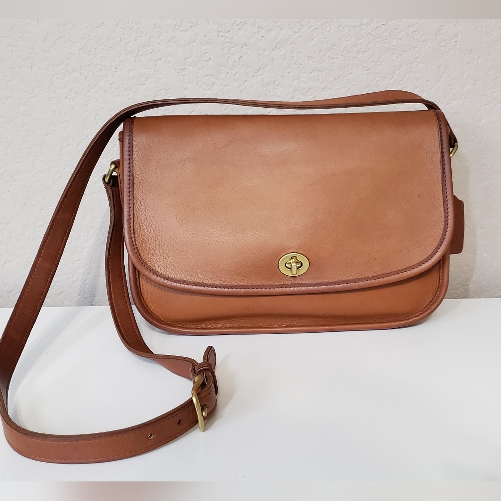 Vintage Coach City Bag 9790 Saddle  Tan
